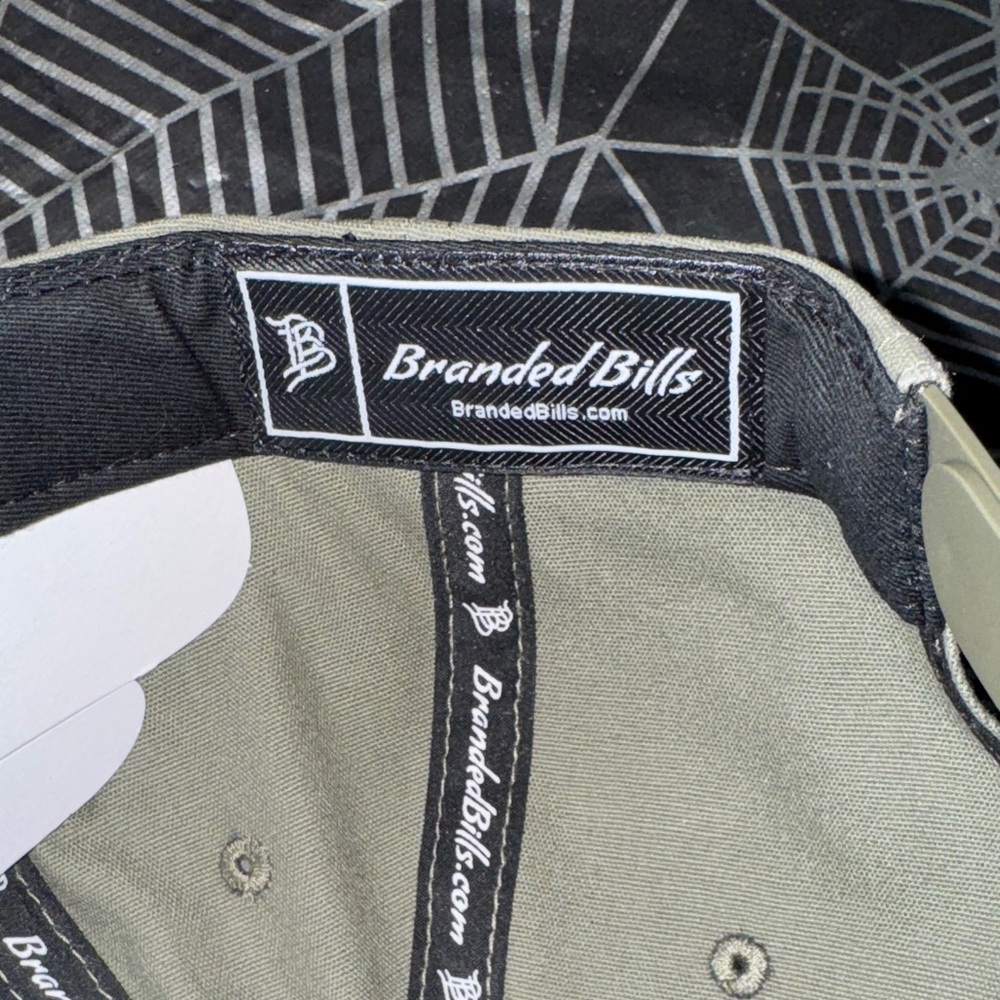 Olive Green blank branded bills SnapBack - Picture 2 of 4